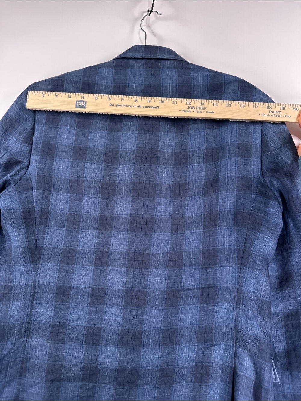 Lauren Ralph Lauren Men's Linen Plaid Blazer Sport Coat Blue 38R - Picture 10 of 13